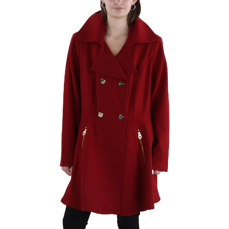 women's trench coatsPlus Womens Wool Blend Long Pea Coat