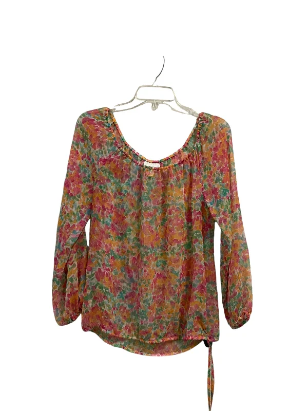 women's tops for those who want to create stylish and put-together outfits without spending a fortuneTop Long Sleeve By Loft In Floral Print, Size: Xs