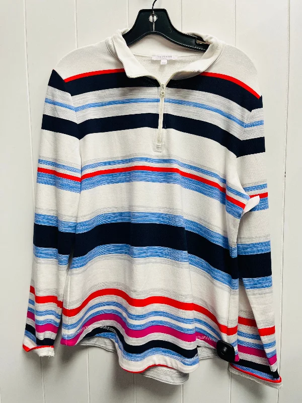 women's tops for maximalist fashion loversTop Long Sleeve By Talbots In Blue & Red & White, Size: L