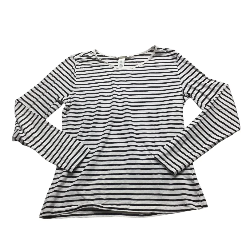 women's tops for fashion-conscious professionalsTop Long Sleeve By H&m In Black & White, Size: L