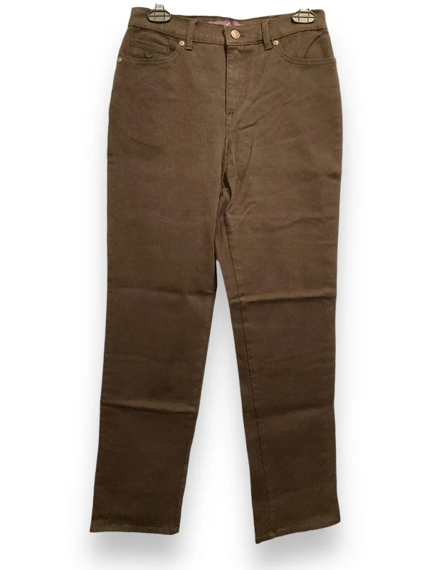 women's denim jeans for a cozy dayJeans Straight By Gloria Vanderbilt In Brown, Size: 4