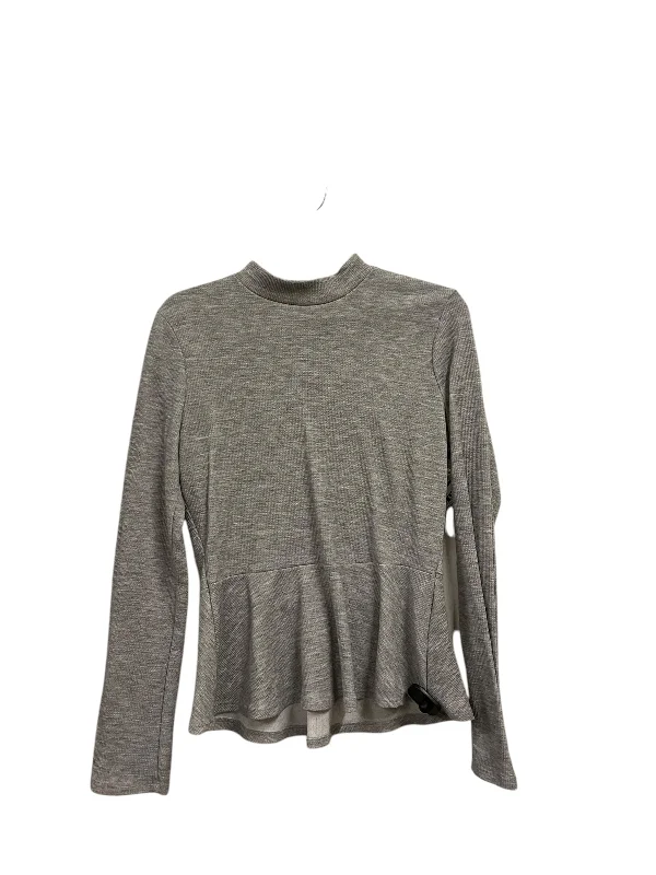 women's tops with unique designsTop Long Sleeve By Everly In Grey, Size: L