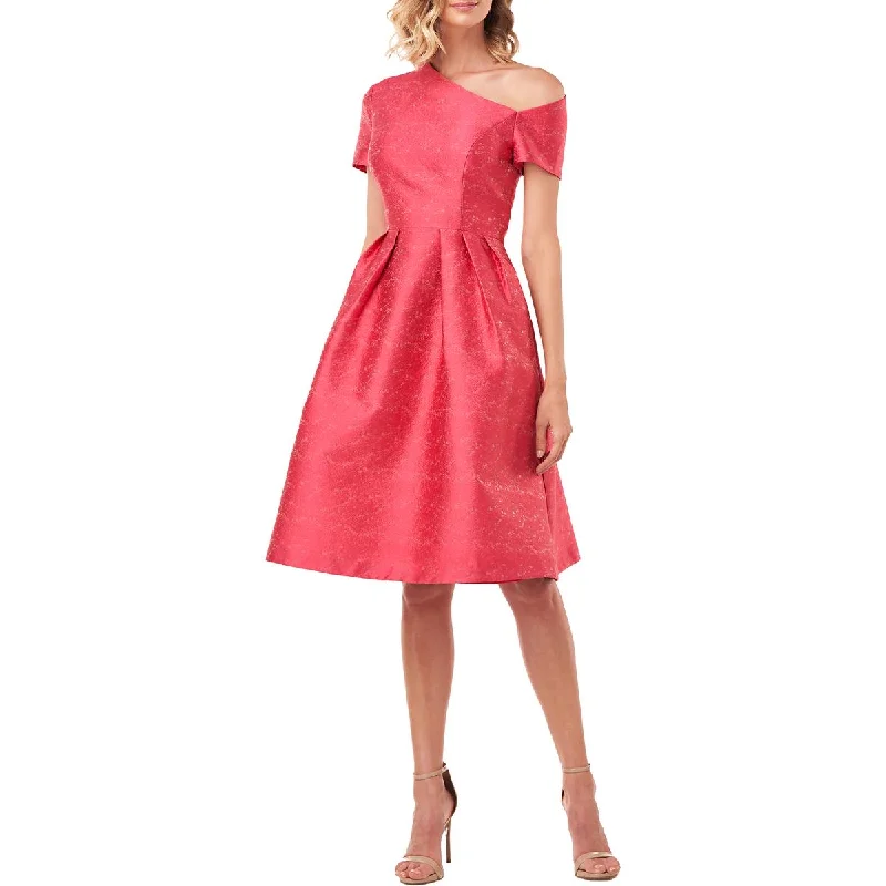 women's plus-size dressesKay Unger New York Womens Jacquard Midi Cocktail and Party Dress