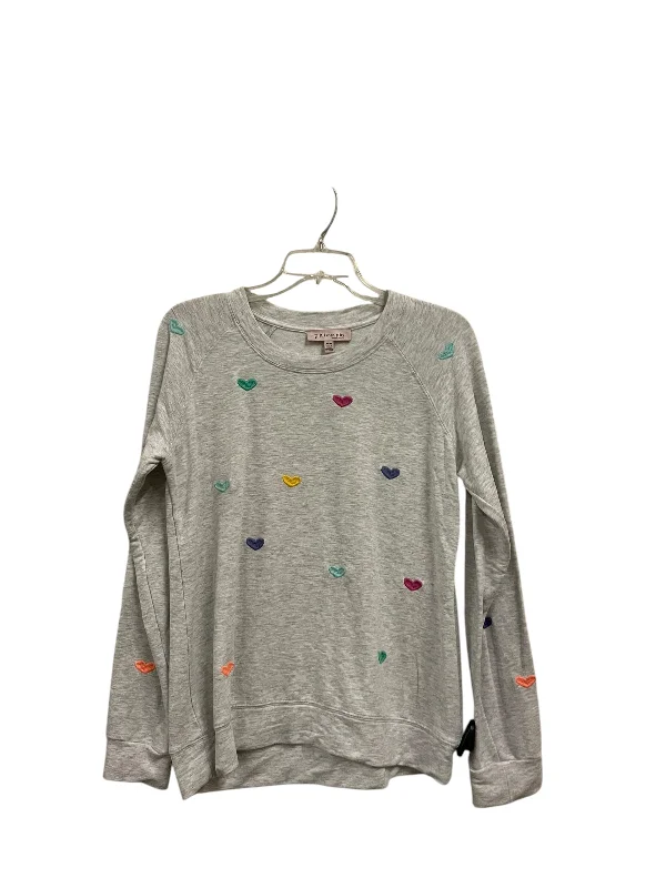 women's tops for those who want to wear versatile pieces that can be dressed up or downTop Long Sleeve By Philosophy In Grey, Size: M