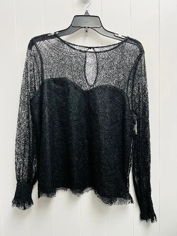 women's tops for those who believe in expressing their individuality through fashionTop Long Sleeve By Cupcakes And Cashmere In Black, Size: L