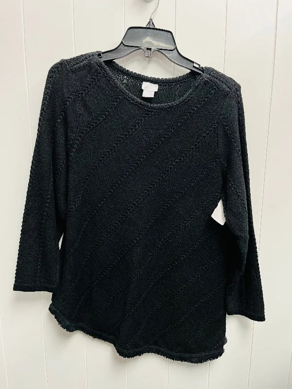 women's tops for those who want to stay warm and stylish during colder weatherTop Long Sleeve By Chicos In Black, Size: L