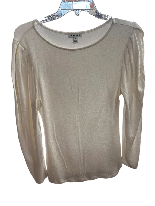 women's tops for date nightsTop Long Sleeve Basic By Nordstrom In White, Size: S