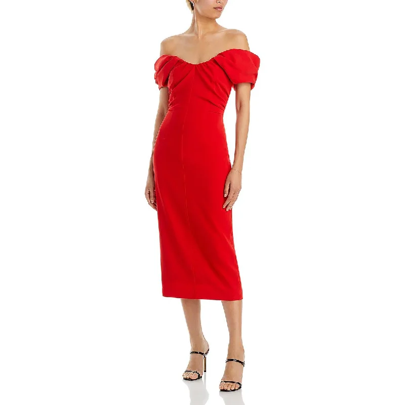 Cut-Out DressA.L.C. Womens Nora Off-The-Shoulder Special Occasion Midi Dress