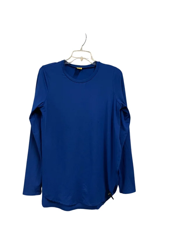 silk women's topsTop Long Sleeve By Clothes Mentor In Blue, Size: M