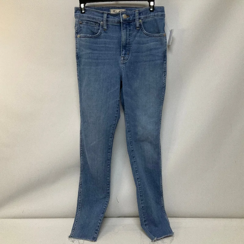 women's denim jeans with contrasting stitchingJeans Skinny By Madewell In Blue Denim, Size: 2