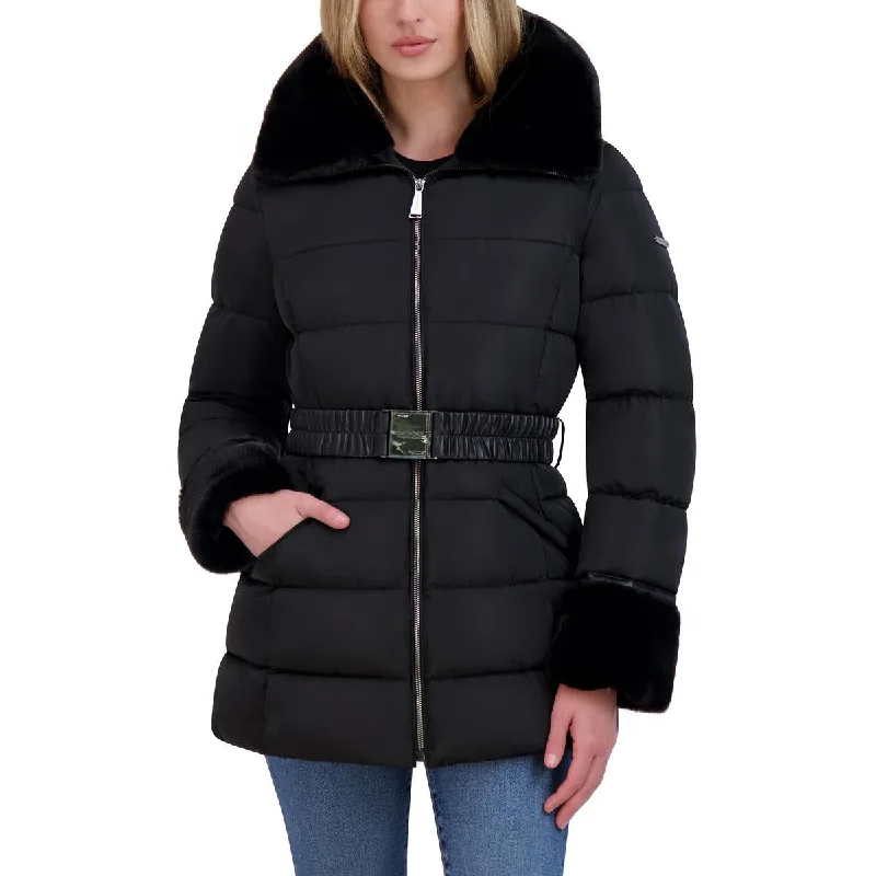 women's coats for countryside strollsWomens Quilted Midi Puffer Jacket