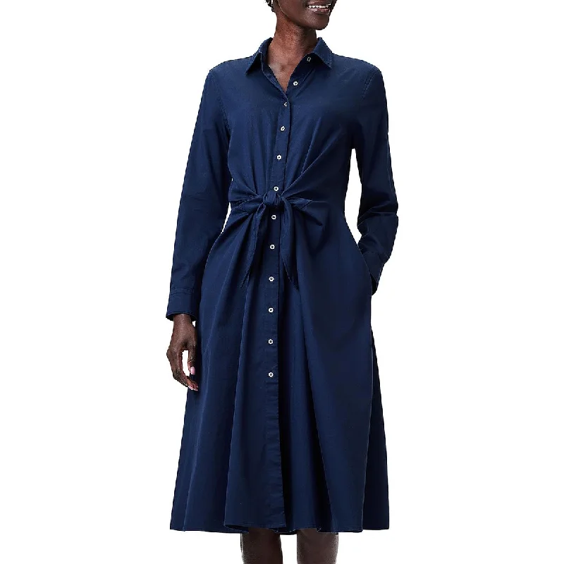 Beaded DressNic + Zoe Womens Midi Front Tie Shirtdress