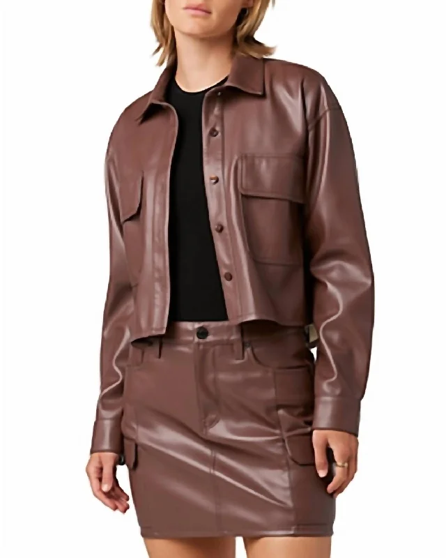 women's coats for those who value both style and comfortOversized Shirt In Cinnamon