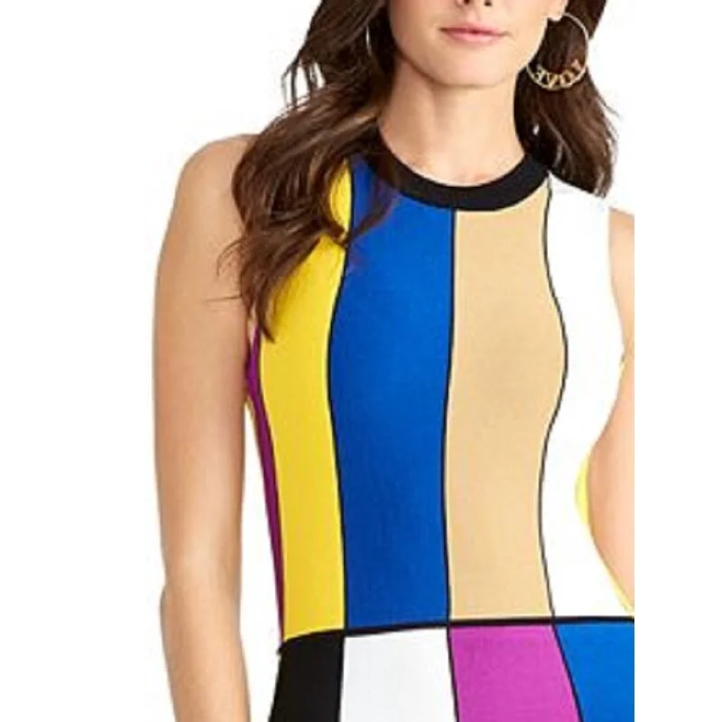 women's sustainable dressesRachel Roy Women's Colorblock Bodycon Dress Pink Size Medium