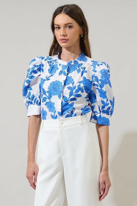 women's tops for those who want to stay cool and chic during warmer weatherGlantis Floral Klina Drape Sleeve Top