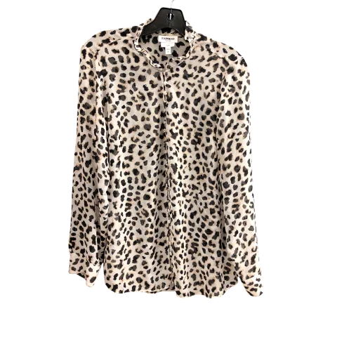 women's tops for those who want to create stylish and put-together outfits without spending a fortuneTop Long Sleeve By Express In Animal Print, Size: L