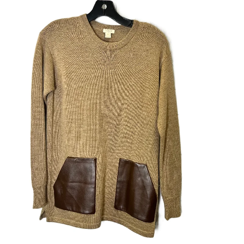 women's tops for those who love to dress up their casual looks with stylish topsTop Long Sleeve By J. Crew In Brown, Size: Xs