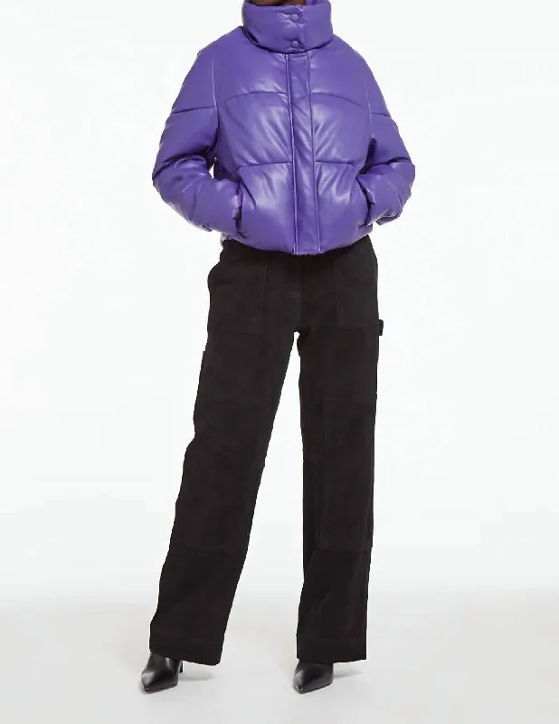 women's coats for relaxed weekendsJemma Puffer Jacket In Electric Purple