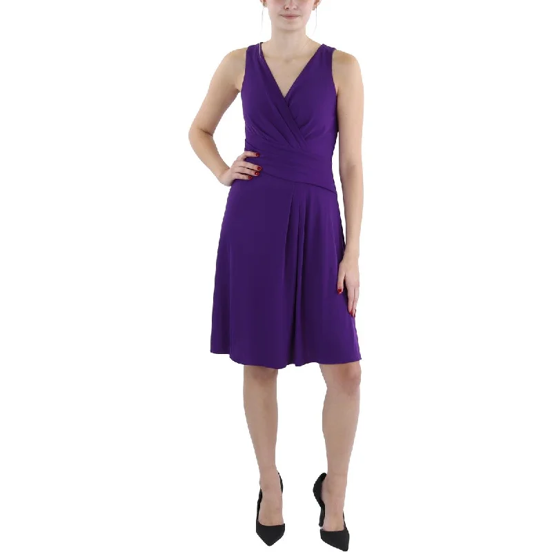 women's machine-washable dressesLauren Ralph Lauren Womens Drapey Midi Cocktail And Party Dress