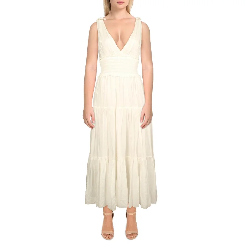 Beaded DressCinq a Sept Womens Tamar Silk Midi Midi Dress