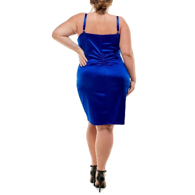 Trumpet DressEmerald Sundae Women's Gathered Bodycon Dress Blue Size 22W