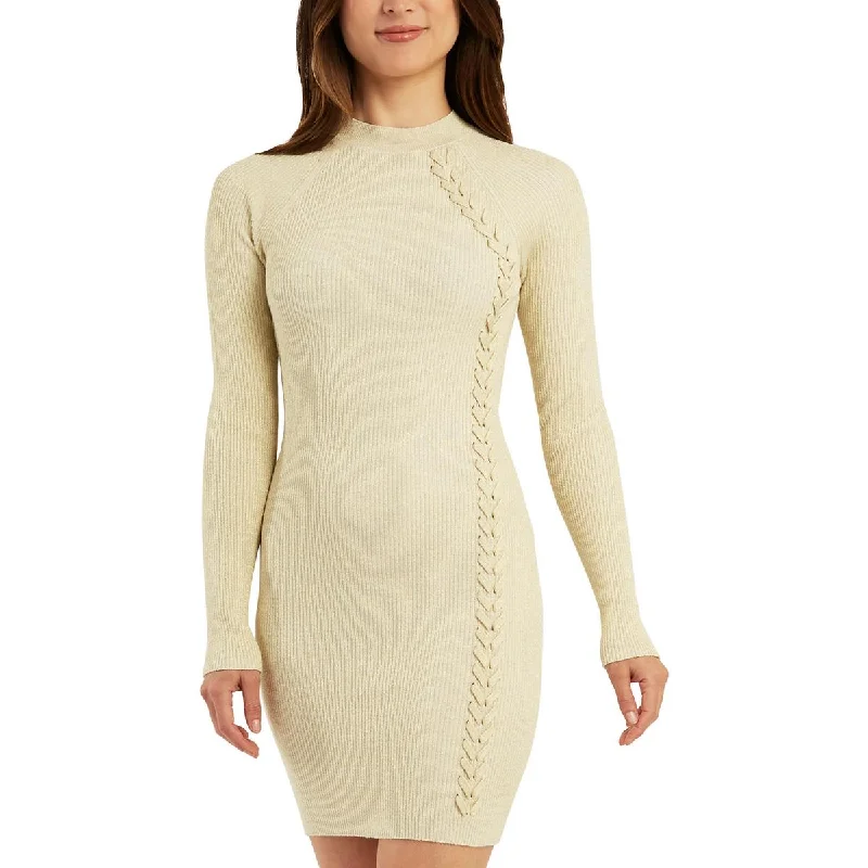 Ruffled Hem DressBCX Womens Juniors Ribbed Midi Sweaterdress