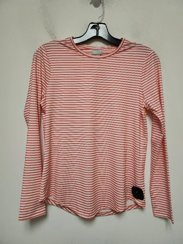 women's tops with beading accentsTop Long Sleeve Basic By Chicos In Striped Pattern, Size: Xs