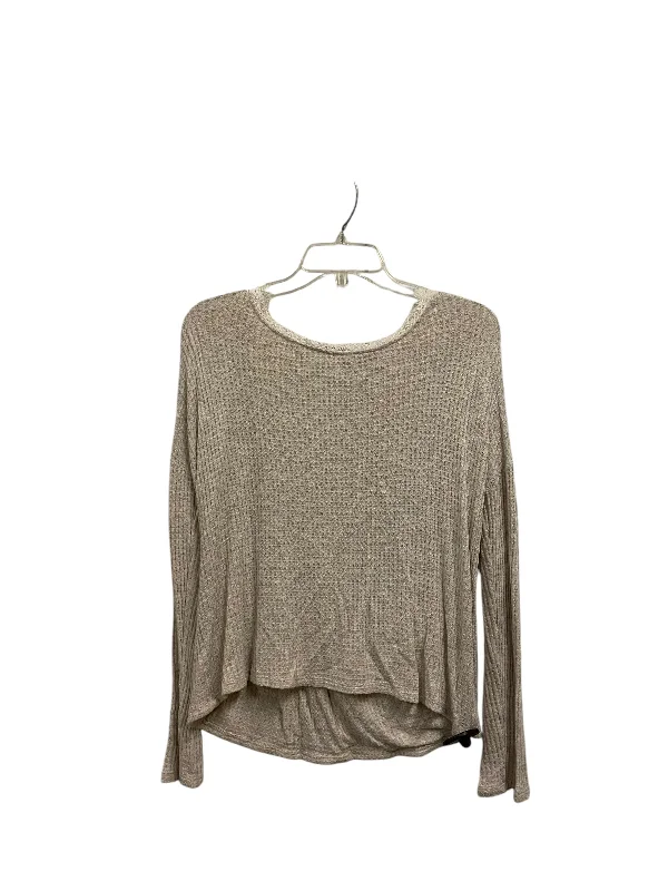 women's tops for those who want to add a bit of flair and personality to their looksTop Long Sleeve By Alya In Beige, Size: Xs