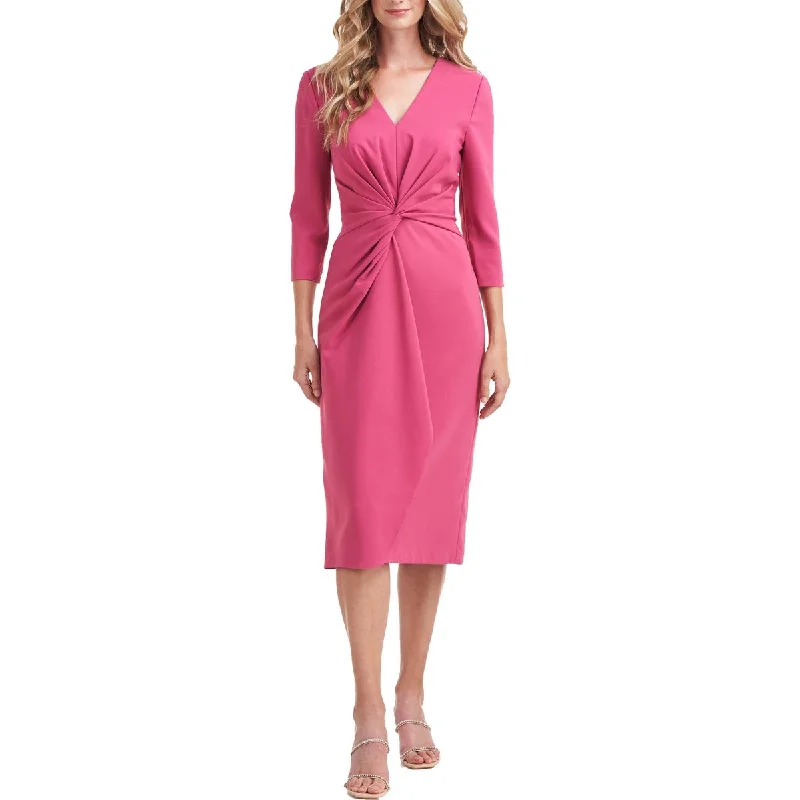 women's business casual dressesKay Unger New York Womens Plus Gathered Midi Cocktail And Party Dress