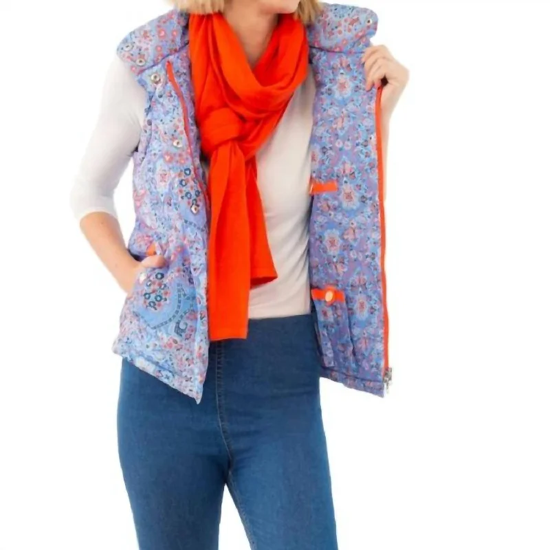 women's trench coatsPuffer Vest - Pleasantly In Imari