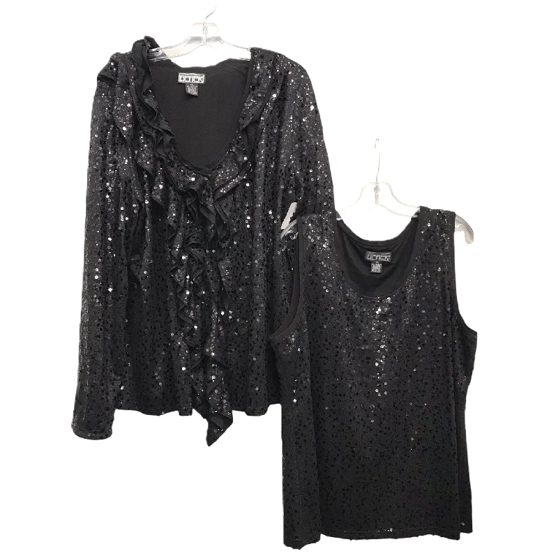 women's tops for those who want to create outfits that are both trendy and timelessTop 2pc Long Sleeve By Berek In Black, Size: 1x