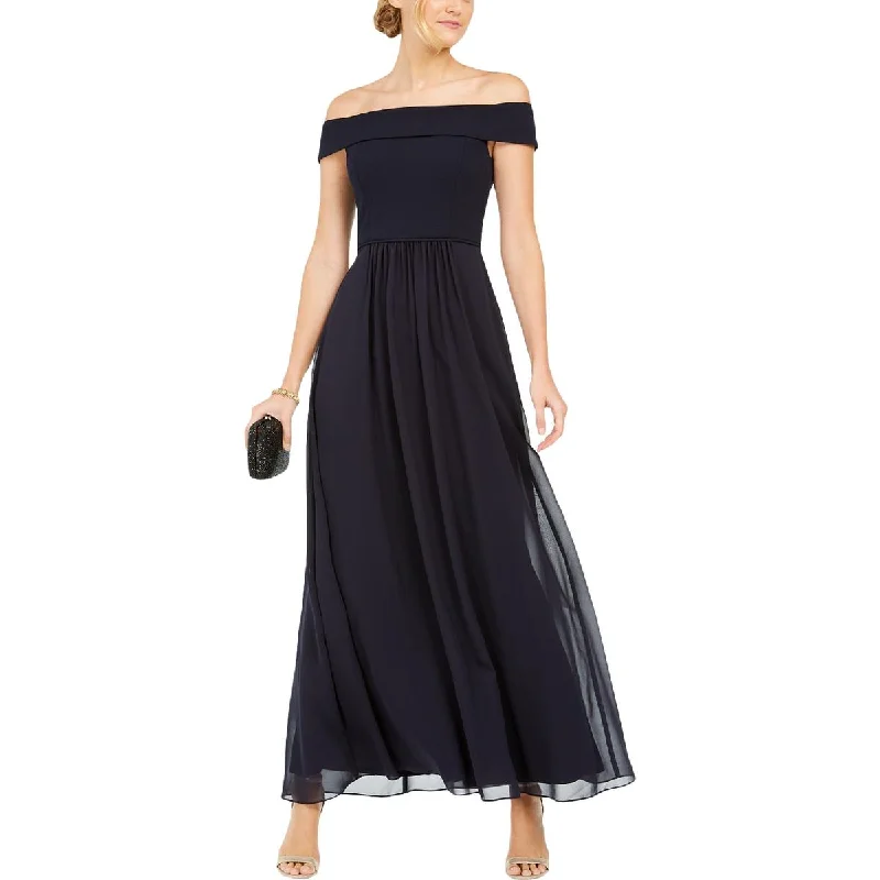 women's affordable dressesAdrianna Papell Womens Chiffon Off-The-Shoulders Evening Dress