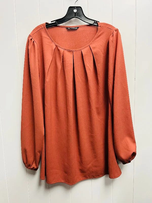 off-the-shoulder women's topsTop Long Sleeve By Clothes Mentor In Orange, Size: L