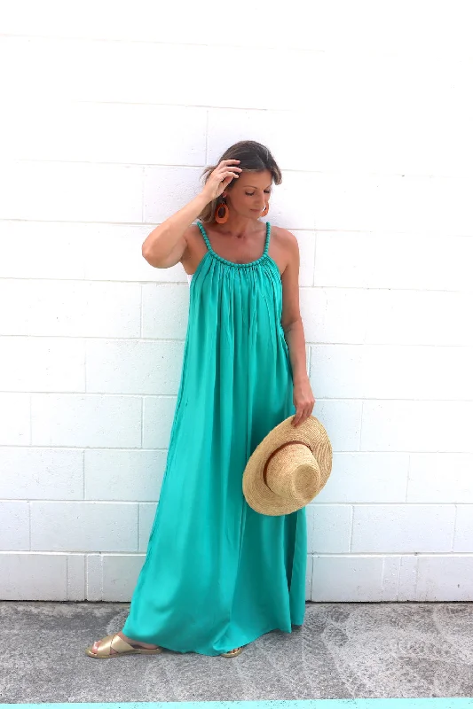 women's flutter-sleeved dressesMariah Maxi Dress In Summer Green