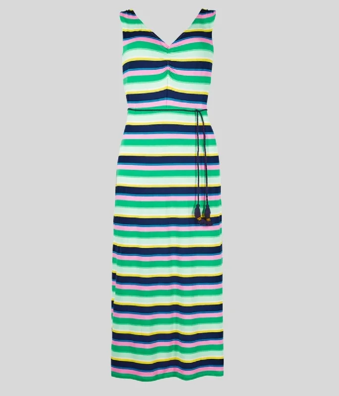 Animal Print DressStriped Ruched Maxi Dress