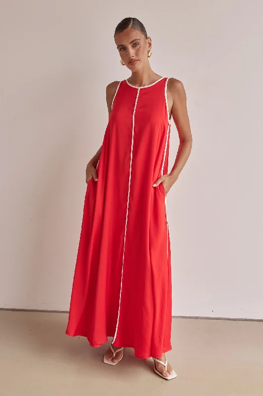 women's work dressesPalos Maxi Dress (Red)