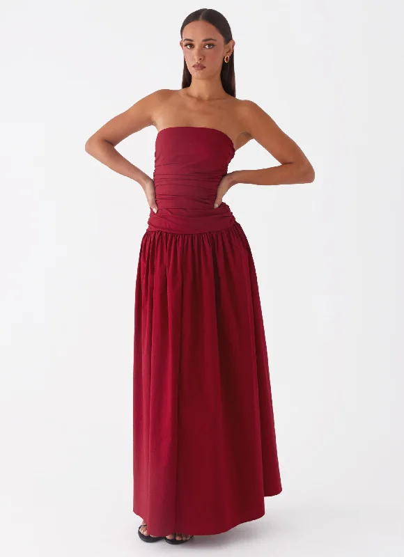 Mermaid DressCarmel Maxi Dress - Merlot