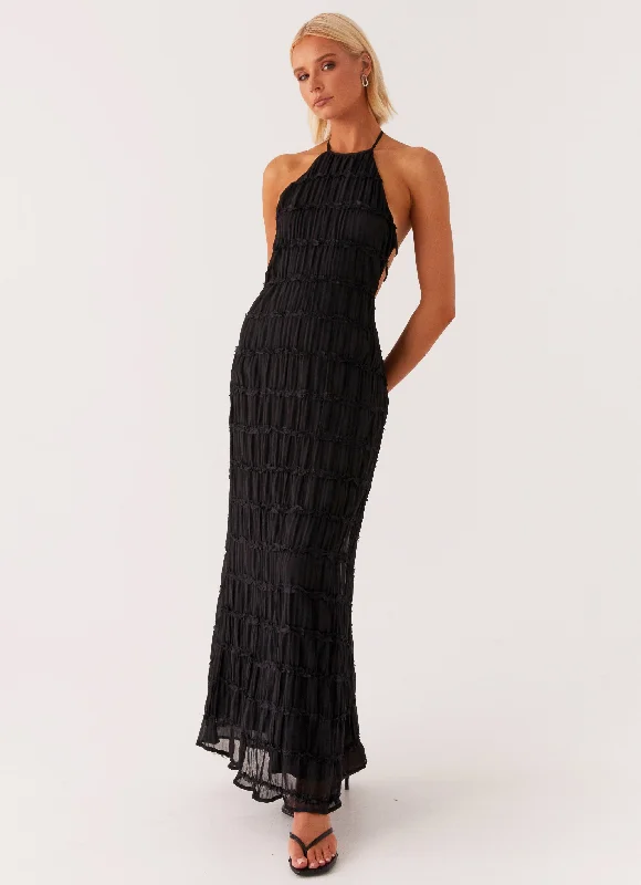 women's stretch dressesAullie Maxi Dress - Black