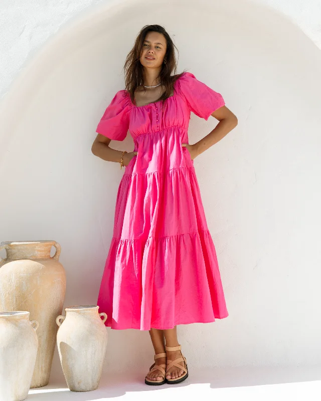 High-Neck DressLotus Maxi Dress | Pink