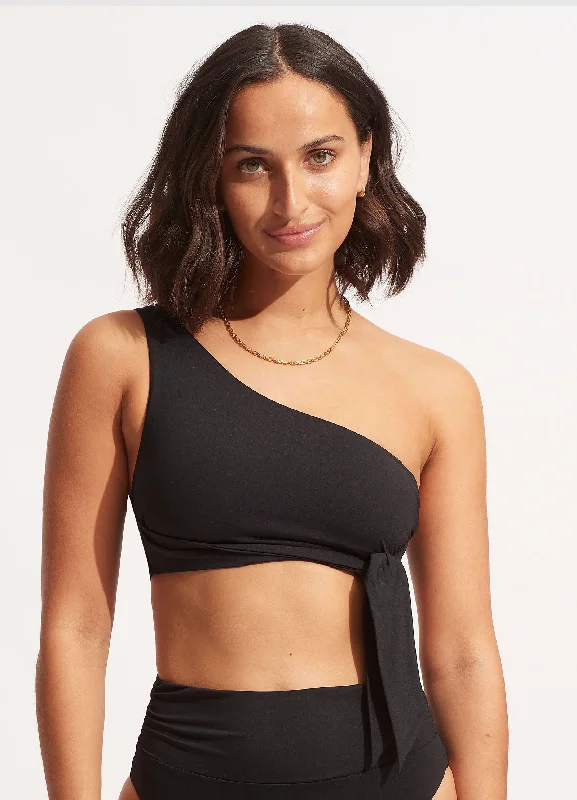 Glamorous Female SwimwearSeafolly Collective One Shoulder Top - Black