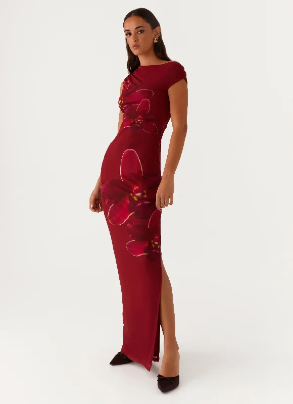 women's statement dressesShowtime Maxi Dress - Maroon