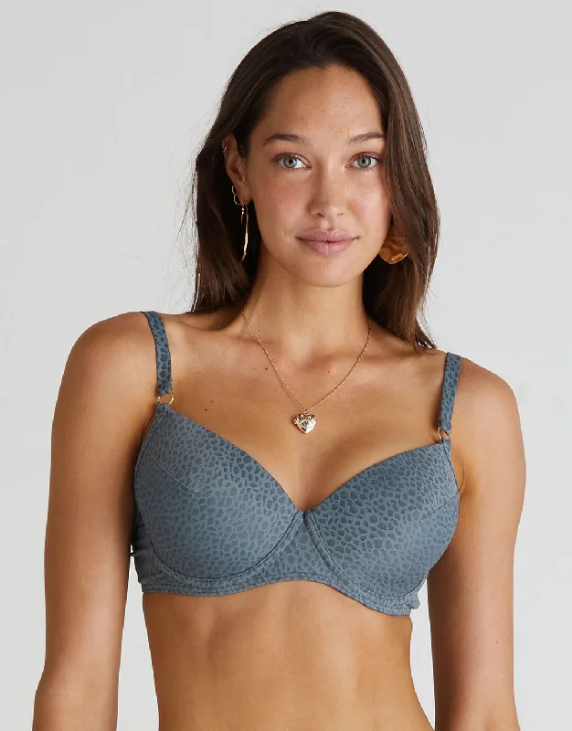 Quick-Dry Female SwimwearDove Emily Moulded Bikini Top - Dove Grey