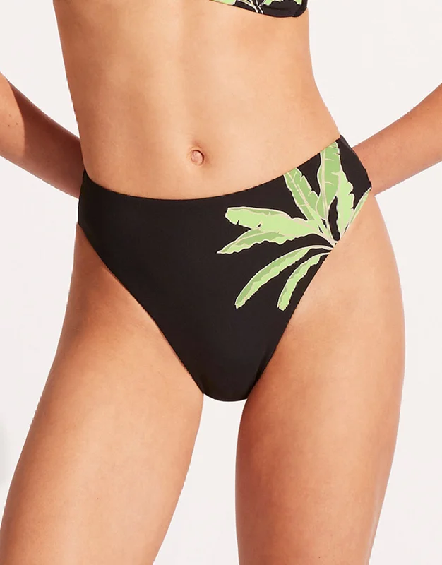 Vibrant Female SwimwearPalm Paradise High Rise Bikini Pant - Black