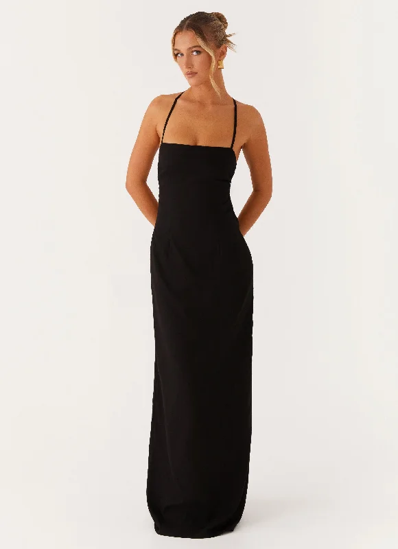 women's plus-size dressesCora Backless Maxi Dress - Black