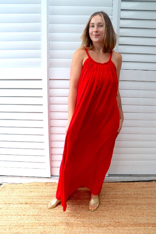 women's retro dressesMariah Maxi Dress In Red