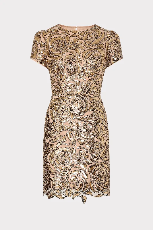 Wrap DressKyla Rose Sequins Mini Dress