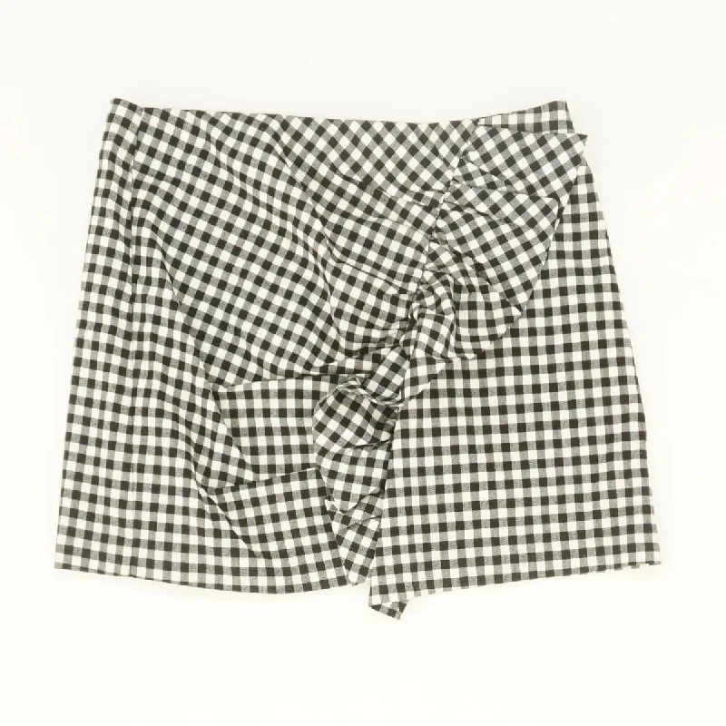 women's silk skirtsBlack Check Mini Skirt