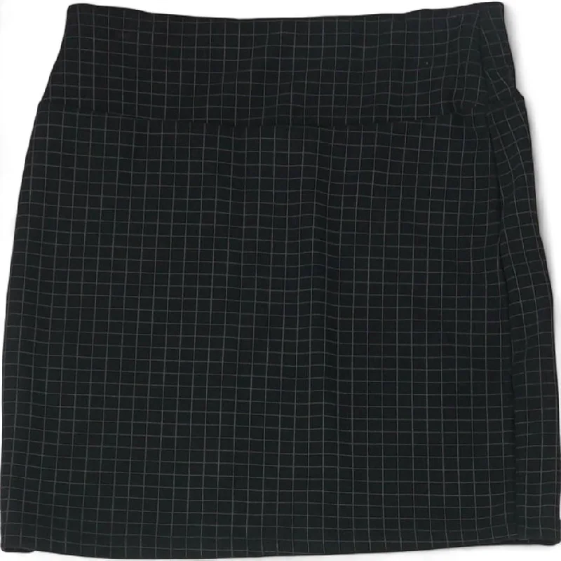 women's satin skirtsBlack Check Mini Skirt