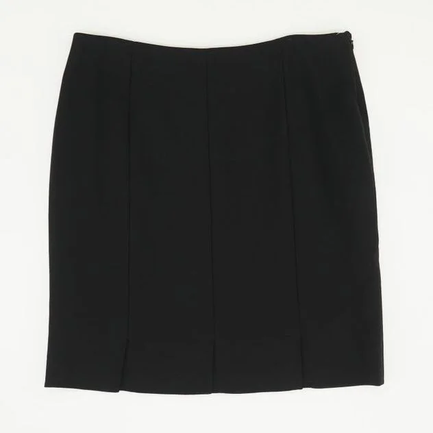 women's flowy skirtsBlack Solid Midi Skirt