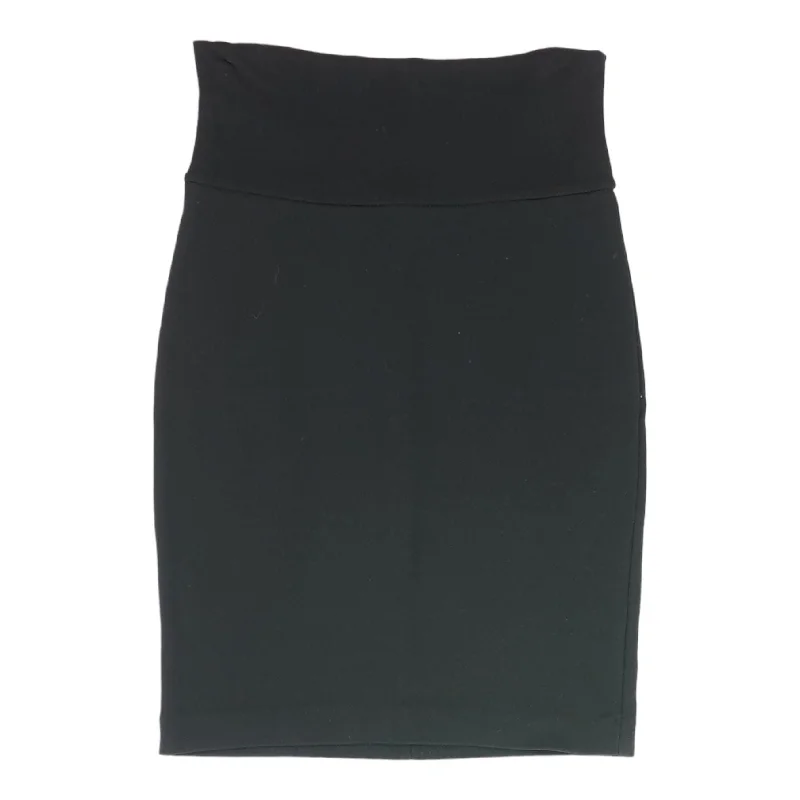 women's party skirtsBlack Solid Midi Skirt